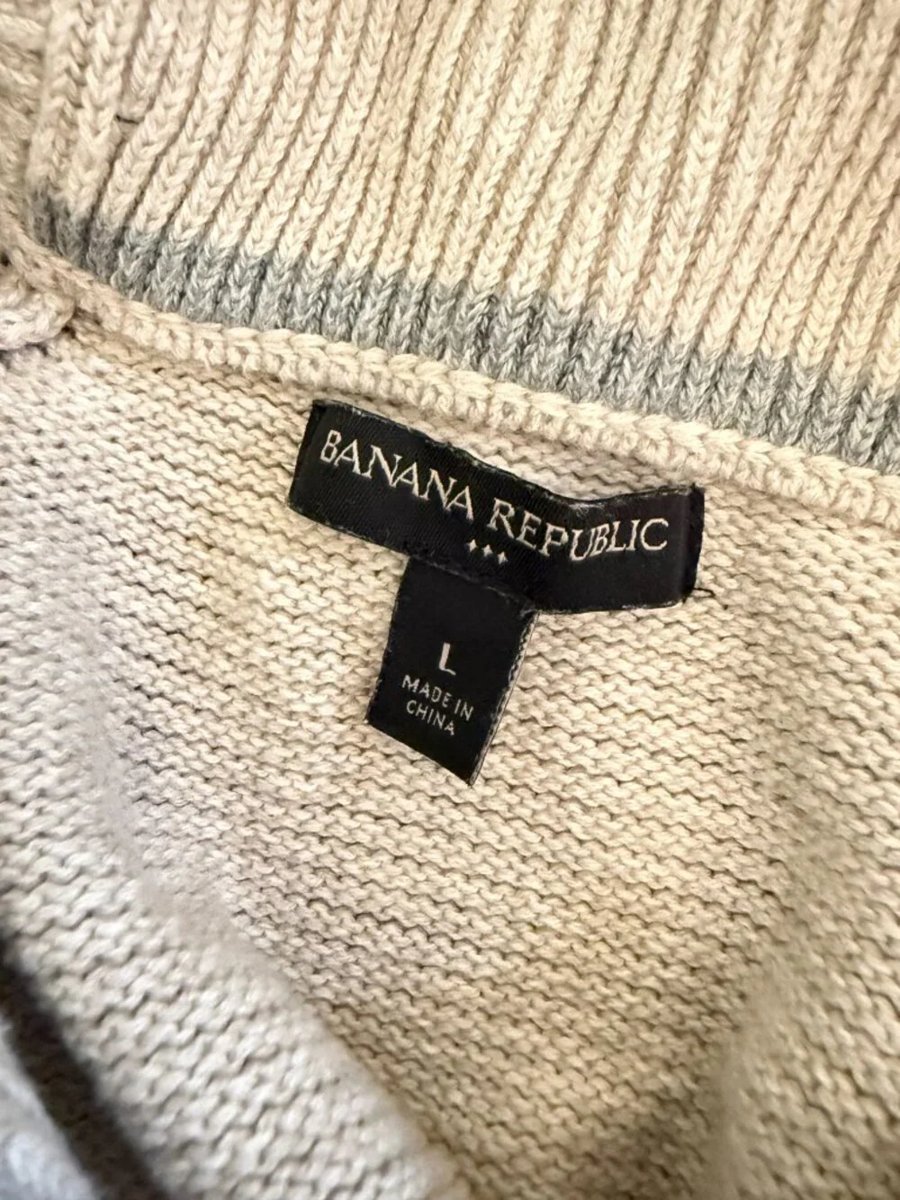 Banana Republic Supima Cotton Shawl Cardigan - Oatmeal